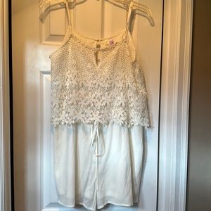 Cream colored lace romper
